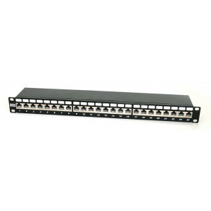 Hyperline PP2-19-24-8P8C-C6A-SH-110D Патч-панель 19, 1U, 24 порта RJ-45 полн. экран., категория 6A, Dual IDC Hyperline PP2-19-24-8P8C-C6A-SH-110D Патч-панель 19, 1U, 24 порта RJ-45 полн. экран., категория 6A, Dual IDC