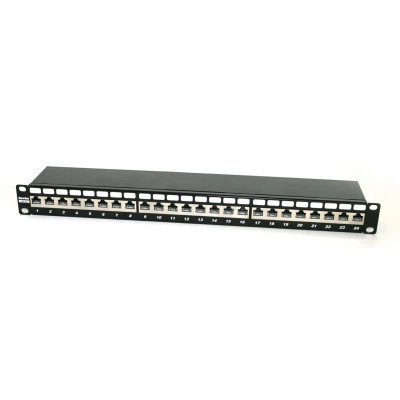 Hyperline PP2-19-24-8P8C-C6A-SH-110D Патч-панель 19, 1U, 24 порта RJ-45 полн. экран., категория 6A, Dual IDC Hyperline PP2-19-24-8P8C-C6A-SH-110D Патч-панель 19, 1U, 24 порта RJ-45 полн. экран., категория 6A, Dual IDC