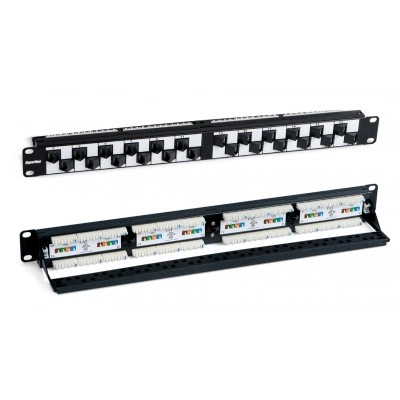 Hyperline PP2A-19-24S-8P8C-C5E-110 Патч-панель 19, 1U, с угловыми портами, 24 порта RJ-45, категория 5e, Dual IDC Hyperline PP2A-19-24S-8P8C-C5E-110 Патч-панель 19, 1U, с угловыми портами, 24 порта RJ-45, категория 5e, Dual IDC