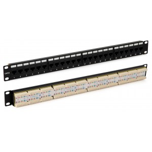 Hyperline PP3-19-24-8P8C-C6-110D Патч-панель 19, 1U, 24 порта RJ-45, категория 6, Dual IDC, ROHS, цвет черный (задний кабельный организатор в комплекте) Hyperline PP3-19-24-8P8C-C6-110D Патч-панель 19, 1U, 24 порта RJ-45, категория 6, Dual IDC, ROHS, цвет черный (задний кабельный организатор в комплекте)