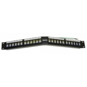 Hyperline PPBL4A-19-24-SH-RM Модульная патч-панель 19, 24 порта, угловая, 1U, для экранированных и неэкранированных модулей Keystone Jack, со съемными панелями, с задним кабельным организатором (без модулей) Hyperline PPBL4A-19-24-SH-RM Модульная патч-панель 19, 24 порта, угловая, 1U, для экранированных и неэкранированных модулей Keystone Jack, со съемными панелями, с задним кабельным организатором (без модулей)