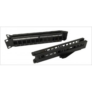 Hyperline PPBL5A-19-24-RM Модульная патч-панель 19, 24 порта, угловая, 1U, для неэкранированных модулей Keystone Jack, с задним кабельным организатором (без модулей) Hyperline PPBL5A-19-24-RM Модульная патч-панель 19, 24 порта, угловая, 1U, для неэкранированных модулей Keystone Jack, с задним кабельным организатором (без модулей)