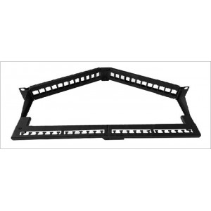 Hyperline PPBL5A-19-48-RM Модульная патч-панель 19, 48 портов, угловая, 2U, для неэкранированных модулей Keystone Jack, с 2-мя задними кабельными организаторами (без модулей) Hyperline PPBL5A-19-48-RM Модульная патч-панель 19, 48 портов, угловая, 2U, для неэкранированных модулей Keystone Jack, с 2-мя задними кабельными организаторами (без модулей)