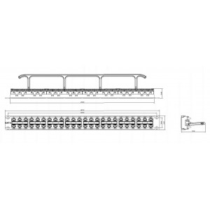 Hyperline PPHD-19-48-8P8C-C5e-110D Патч-панель высокой плотности 19, 1U, 48 портов RJ-45, категория 5e, Dual IDC Hyperline PPHD-19-48-8P8C-C5e-110D Патч-панель высокой плотности 19, 1U, 48 портов RJ-45, категория 5e, Dual IDC