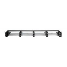 Hyperline PPTR-19-4CU-RNG-STL Патч-панель 19 для претерминированных медных и оптических кассет, 4 слота под кассеты, 1U, с 5 пластиковыми кольцами для горизонтальной прокладки кабеля