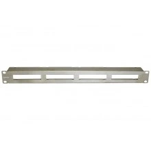 Hyperline PPTR-19-4CU-STL Патч-панель 19 для претерминированных медных и оптических кассет, 4 слота под кассеты, 1U