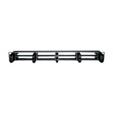 Hyperline PPTR-19-8CU-RNG-STL Патч-панель 19 для претерминированных медных и оптических кассет, 8 слотов под кассеты, 1U, с 5 пластиковыми кольцами для горизонтальной прокладки кабеля