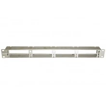 Hyperline PPTR-19-8CU-STL Патч-панель 19 для претерминированных медных и оптических кассет, 8 слотов под кассеты, 1U
