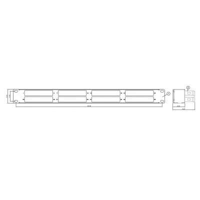 Hyperline PPTR-19-8CU-STL Патч-панель 19 для претерминированных медных и оптических кассет, 8 слотов под кассеты, 1U Hyperline PPTR-19-8CU-STL Патч-панель 19 для претерминированных медных и оптических кассет, 8 слотов под кассеты, 1U