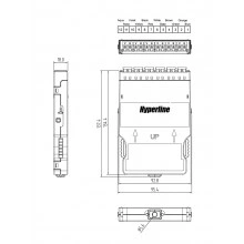 Hyperline PPTR-CSS-1-6xDLC-MM/BG-BL Корпус кассеты для оптических претерминированных решений, 6 дуплексных портов LC/PC, ввод кабеля, возможна установка проходного адаптера MPO, для многомодового кабеля, синий корпус/бежевые порты