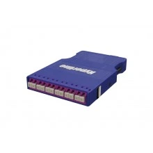 Hyperline PPTR-CSS-1-6xDLC-MM/MG-BL Корпус кассеты для оптических претерминированных решений, 6 дуплексных портов LC/PC, ввод кабеля, возможна установка проходного адаптера MPO, для многомодового кабеля, синий корпус/маджента порты