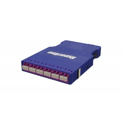 Hyperline PPTR-CSS-1-6xDLC-MM/MG-BL Корпус кассеты для оптических претерминированных решений, 6 дуплексных портов LC/PC, ввод кабеля, возможна установка проходного адаптера MPO, для многомодового кабеля, синий корпус/маджента порты