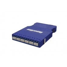 Hyperline PPTR-CSS-1-6xDLC-SM/BL-BL Корпус кассеты для оптических претерминированных решений, 6 дуплексных портов LC/PC, ввод кабеля, возможна установка проходного адаптера MPO, для одномодового кабеля, синий корпус/синие порты