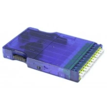 Hyperline PPTR-CSS-1-6xDLC-SM/GN-BL Корпус кассеты для оптических претерминированных решений, 6 дуплексных портов LC/APC, ввод кабеля, возможна установка проходного адаптера MPO, для одномодового кабеля, синий корпус/зеленые порты