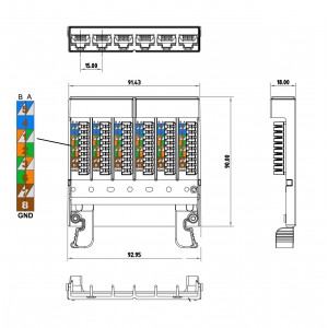 Hyperline PPTR-CSS-1-6xRJ45-C6-SH-STL Кассета для медных претерминированных решений, 6 экранированных портов RJ-45 категории 6 Hyperline PPTR-CSS-1-6xRJ45-C6-SH-STL Кассета для медных претерминированных решений, 6 экранированных портов RJ-45 категории 6