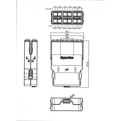 Hyperline PPTR-CSS-2-6xDSC-SM/GN-BL Кассета для оптических претерминированных решений, 6 дуплексных портов SC, 1хMPO (папа), для одномодового кабеля, синий корпус/зеленые порты Hyperline PPTR-CSS-2-6xDSC-SM/GN-BL Кассета для оптических претерминированных решений, 6 дуплексных портов SC, 1хMPO (папа), для одномодового кабеля, синий корпус/зеленые порты
