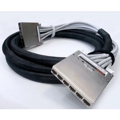 Hyperline PPTR-CT-CSS/C6AS-D-CSS/C6AS-LSZH-15M-GY Претерминированная медная кабельная сборка с кассетами на обоих концах, категория 6A, экранированная, LSZH, 15 м, цвет серый