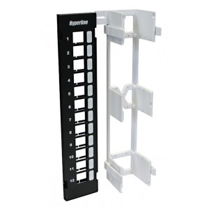 Hyperline PPWBL-12 Модульная настенная патч-панель на 12 портов, для модулей Keystone Jack, с подставкой Hyperline PPWBL-12 Модульная настенная патч-панель на 12 портов, для модулей Keystone Jack, с подставкой