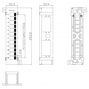 Hyperline PPWBL-12 Модульная настенная патч-панель на 12 портов, для модулей Keystone Jack, с подставкой Hyperline PPWBL-12 Модульная настенная патч-панель на 12 портов, для модулей Keystone Jack, с подставкой