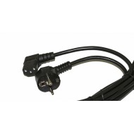 Hyperline PWC-IEC13A-SHM-3.0-BK Кабель питания компьютера (Schuko+C13 (угловая)) (3x1.0), 10A, угловая вилка, 3м, цвет черный (ПВС-АП-3*1,0-250-S22C13S-10-3,0 ГОСТ 28244-96)