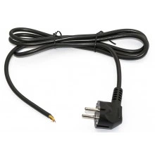 Hyperline PWC-SHM-OE-3.0-BK Кабель с вилкой Schuko (open end), длиной 3м (3x1.0 кв.мм), цвет черный (ПВС-ВП-3*1,0-250-S22-16-3,0 ГОСТ 28244-96))