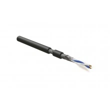 Hyperline RS-SF-1x2x22/7-PVC-BK (500 м) Кабель интерфейса RS-485, экранированный SF/UTP, 1 пара 24 AWG, 1х2х0,61 мм, многопроволочные жилы (patch) 7х0.20 мм, PVC, -40°C - +80°C, черный