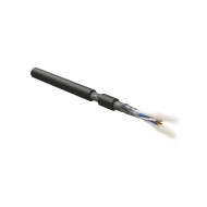 Hyperline RS-SF-2x2x22/7-PVC-BK (500 м) Кабель интерфейса RS-485, экранированный SF/UTP, 2 пары 24 AWG, 2х2х0,61 мм, многопроволочные жилы (patch) 7х0.20 мм, PVC, -40°C - +80°C, черный