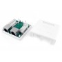 Hyperline SB1-2-8P8C-C6-SH-WH Розетка компьютерная RJ-45(8P8C), категория 6, экранированная, двойная, внешняя, Dual IDC Hyperline SB1-2-8P8C-C6-SH-WH Розетка компьютерная RJ-45(8P8C), категория 6, экранированная, двойная, внешняя, Dual IDC