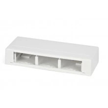 Hyperline SBB2-3-WH Корпус настенной розетки для 3-х вставок 25х50 на узкой стороне, белый