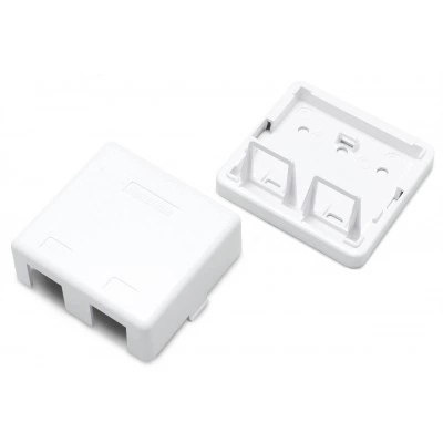 Hyperline SBB3-2-WH Корпус настенной розетки для установки 2-х вставок типа Keystone Jack, белый