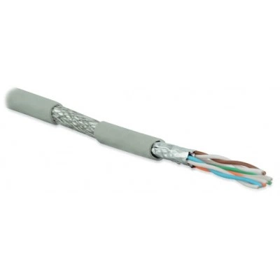Hyperline SFTP4-C6A-S23-IN-LSZH-GY-500 (500 м) Кабель витая пара, экранированная (S/FTP), категория 6a, 4 пары (23 AWG), одножильный (solid), каждая пара в фольге, общий экран - медная оплетка, для внутренней прокладки, нг(A)-HF, –20°C – +60°C, серый Hyperline SFTP4-C6A-S23-IN-LSZH-GY-500 (500 м) Кабель витая пара, экранированная (S/FTP), категория 6a, 4 пары (23 AWG), одножильный (solid), каждая пара в фольге, общий экран - медная оплетка, для внутренней прокладки, нг(A)-HF, –20°C – +60°C, серый