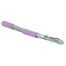 Hyperline SFTP4-C6A-S23-IN-LSZH-PK-500 (500 м) Кабель витая пара, экранированная (S/FTP), категория 6a, 4 пары (23 AWG), одножильный (solid), каждая пара в фольге, общий экран - медная оплетка, для внутренней прокладки, нг(A)-HF, –20°C – +60°C, розовый