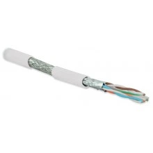Hyperline SFTP4-C6A-S23-IN-LSZH-WH-500 (500 м) Кабель витая пара, экранированная (S/FTP), категория 6a, 4 пары (23 AWG), одножильный (solid), каждая пара в фольге, общий экран - медная оплетка, для внутренней прокладки, нг(A)-HF, –20°C – +60°C, белый