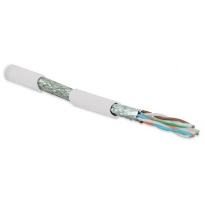 Hyperline SFTP4-C6A-S23-IN-LSZH-WH-500 (500 м) Кабель витая пара, экранированная (S/FTP), категория 6a, 4 пары (23 AWG), одножильный (solid), каждая пара в фольге, общий экран - медная оплетка, для внутренней прокладки, нг(A)-HF, –20°C – +60°C, белый Hyperline SFTP4-C6A-S23-IN-LSZH-WH-500 (500 м) Кабель витая пара, экранированная (S/FTP), категория 6a, 4 пары (23 AWG), одножильный (solid), каждая пара в фольге, общий экран - медная оплетка, для внутренней прокладки, нг(A)-HF, –20°C – +60°C, белый