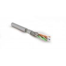 Hyperline SFTP4-C7-P26-IN-LSZH-GY-500 (500 м) Кабель витая пара, экранированная S/FTP, категория 7 (600 MHz), 4 пары (26 AWG), многожильный (patch), LSZH, нг(A)-HF, серый