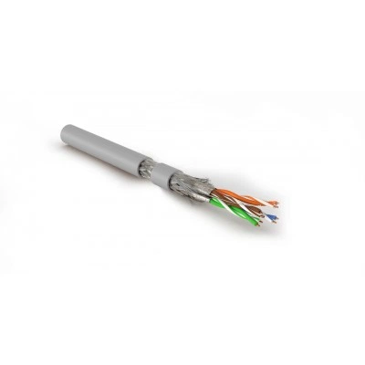 Hyperline SFTP4-C7-P26-IN-LSZH-GY-500 (500 м) Кабель витая пара, экранированная S/FTP, категория 7 (600 MHz), 4 пары (26 AWG), многожильный (patch), LSZH, нг(A)-HF, серый Hyperline SFTP4-C7-P26-IN-LSZH-GY-500 (500 м) Кабель витая пара, экранированная S/FTP, категория 7 (600 MHz), 4 пары (26 AWG), многожильный (patch), LSZH, нг(A)-HF, серый