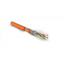Hyperline SFTP4-C7-P26-IN-LSZH-OR-500 (500 м) Кабель витая пара, экранированная S/FTP, категория 7 (600 MHz), 4 пары (26 AWG), многожильный (patch), LSZH, нг(A)-HF, оранжевый