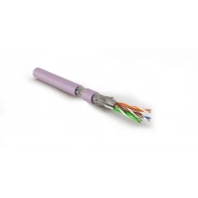 Hyperline SFTP4-C7-P26-IN-LSZH-PK-500 (500 м) Кабель витая пара, экранированная S/FTP, категория 7 (600 MHz), 4 пары (26 AWG), многожильный (patch), LSZH, нг(A)-HF, розовый