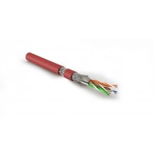 Hyperline SFTP4-C7-P26-IN-LSZH-RD-500 (500 м) Кабель витая пара, экранированная S/FTP, категория 7 (600 MHz), 4 пары (26 AWG), многожильный (patch), LSZH, нг(A)-HF, красный