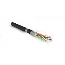 Hyperline SFTP4-C7-S23-IN-LSZH-BK-500 (500 м) Кабель витая пара, экранированная S/FTP, категория 7(600MHz), 4 пары (23 AWG), одножильный (solid), LSZH (нг(А)-HF), черный