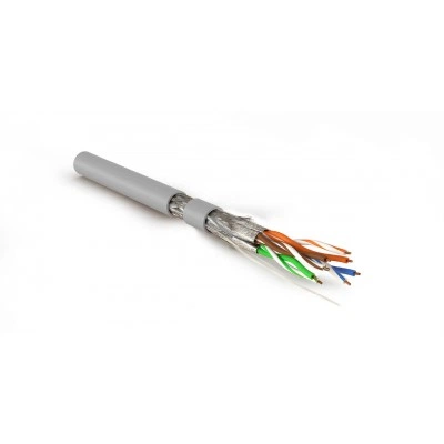 Hyperline SFTP4-C7-S23-IN-LSZH-GY-500 (500 м) Кабель витая пара, экранированная S/FTP, категория 7(600MHz), 4 пары (23 AWG), одножильный (solid), LSZH (нг(А)-HF), серый Hyperline SFTP4-C7-S23-IN-LSZH-GY-500 (500 м) Кабель витая пара, экранированная S/FTP, категория 7(600MHz), 4 пары (23 AWG), одножильный (solid), LSZH (нг(А)-HF), серый