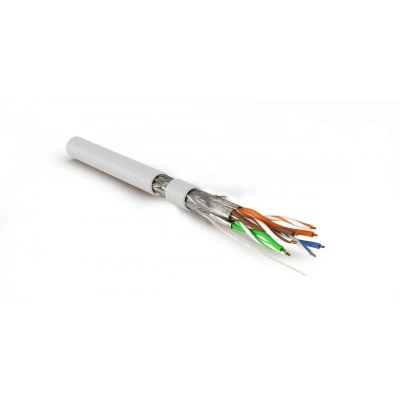 Hyperline SFTP4-C7-S23-IN-LSZH-WH-500 (500 м) Кабель витая пара, экранированная S/FTP, категория 7(600MHz), 4 пары (23 AWG), одножильный (solid), LSZH (нг(А)-HF), белый Hyperline SFTP4-C7-S23-IN-LSZH-WH-500 (500 м) Кабель витая пара, экранированная S/FTP, категория 7(600MHz), 4 пары (23 AWG), одножильный (solid), LSZH (нг(А)-HF), белый
