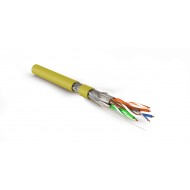 Hyperline SFTP4-C7-S23-IN-LSZH-YL-500 (500 м) Кабель витая пара, экранированная S/FTP, категория 7(600MHz), 4 пары (23 AWG), одножильный (solid), LSZH (нг(А)-HF), желтый