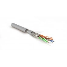 Hyperline SFTP4-C7A-S23-IN-LSZH-GY-500 (500 м) Кабель витая пара, экранированная S/FTP, категория 7A (1000MHz), 4 пары (23 AWG), одножильный (solid), LSZH (нг(А)-HF), серый