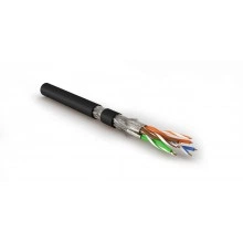 Hyperline SFTP4-C8.1-S23-IN-LSZH-BK-500 (500 м) Кабель витая пара, экранированная S/FTP, категория 8.1 (Класс I, 2000MHz), 4 пары (23 AWG), одножильный (solid), LSZH (нг(А)-HF), –40°C – +80°C, черный