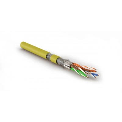 Hyperline SFTP4-C8.1-S23-IN-LSZH-YL-500 (500 м) Кабель витая пара, экранированная S/FTP, категория 8.1 (Класс I, 2000MHz), 4 пары (23 AWG), одножильный (solid), LSZH (нг(А)-HF), –40°C – +80°C, желтый Hyperline SFTP4-C8.1-S23-IN-LSZH-YL-500 (500 м) Кабель витая пара, экранированная S/FTP, категория 8.1 (Класс I, 2000MHz), 4 пары (23 AWG), одножильный (solid), LSZH (нг(А)-HF), –40°C – +80°C, желтый