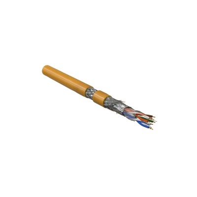 Hyperline SFUTP4-C5E-P26-IN-LSZH-OR-305 (305 м) Кабель витая пара, экранированная SF/UTP, категория 5e, 4 пары (26 AWG), многожильный (patch), экран-фольга+мед. оплетка, LSZH, –20°C–+75°C, оранжевый Hyperline SFUTP4-C5E-P26-IN-LSZH-OR-305 (305 м) Кабель витая пара, экранированная SF/UTP, категория 5e, 4 пары (26 AWG), многожильный (patch), экран-фольга+мед. оплетка, LSZH, –20°C–+75°C, оранжевый