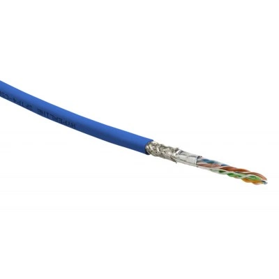 Hyperline SFUTP4-C5E-S24-IN-LSZH-BL-305 (305 м) Кабель витая пара SF/UTP, категория 5e, 4 пары (24 AWG), одножильный (solid), экран - фольга + медная оплетка, LSZH, –20°C – +75°C, синий - гарантия:15 лет компонентная, 25 лет системная Hyperline SFUTP4-C5E-S24-IN-LSZH-BL-305 (305 м) Кабель витая пара SF/UTP, категория 5e, 4 пары (24 AWG), одножильный (solid), экран - фольга + медная оплетка, LSZH, –20°C – +75°C, синий - гарантия:15 лет компонентная, 25 лет системная