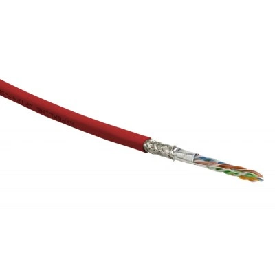 Hyperline SFUTP4-C5E-S24-IN-LSZH-RD-305 (305 м) Кабель витая пара SF/UTP, категория 5e, 4 пары (24 AWG), одножильный (solid), экран - фольга + медная оплетка, LSZH, –20°C – +75°C, красный - гарантия:15 лет компонентная, 25 лет системная Hyperline SFUTP4-C5E-S24-IN-LSZH-RD-305 (305 м) Кабель витая пара SF/UTP, категория 5e, 4 пары (24 AWG), одножильный (solid), экран - фольга + медная оплетка, LSZH, –20°C – +75°C, красный - гарантия:15 лет компонентная, 25 лет системная