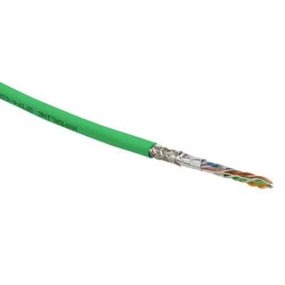 Hyperline SFUTP4-C5E-S24-IN-PVC-GN-305 (305 м) Кабель витая пара SF/UTP, категория 5e, 4 пары(24 AWG), одножильный(solid), экран - фольга + медная оплетка, PVC, –20°C – +75°C, зеленый - гарантия:15 лет компонентная; 25 лет системная Hyperline SFUTP4-C5E-S24-IN-PVC-GN-305 (305 м) Кабель витая пара SF/UTP, категория 5e, 4 пары(24 AWG), одножильный(solid), экран - фольга + медная оплетка, PVC, –20°C – +75°C, зеленый - гарантия:15 лет компонентная; 25 лет системная